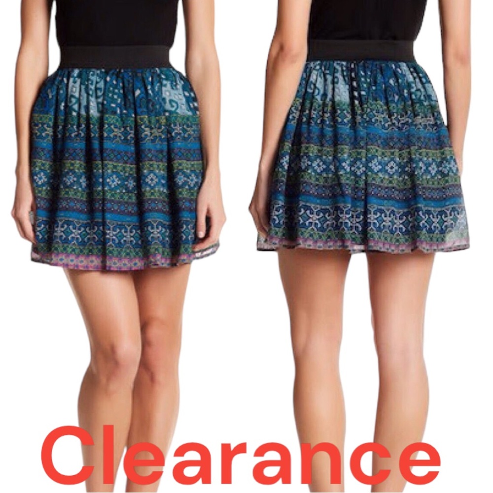 🔴 ROMEO & JULIET COUTURE Blue & Green Circle Skirt NEW WITHOUT TAGS